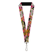 Lanyard - 1.0" - Death or Glory Pink Lanyards Buckle-Down