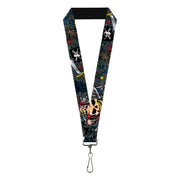 Lanyard - 1.0" - Dead Men Tell No Tales Gray Lanyards Buckle-Down