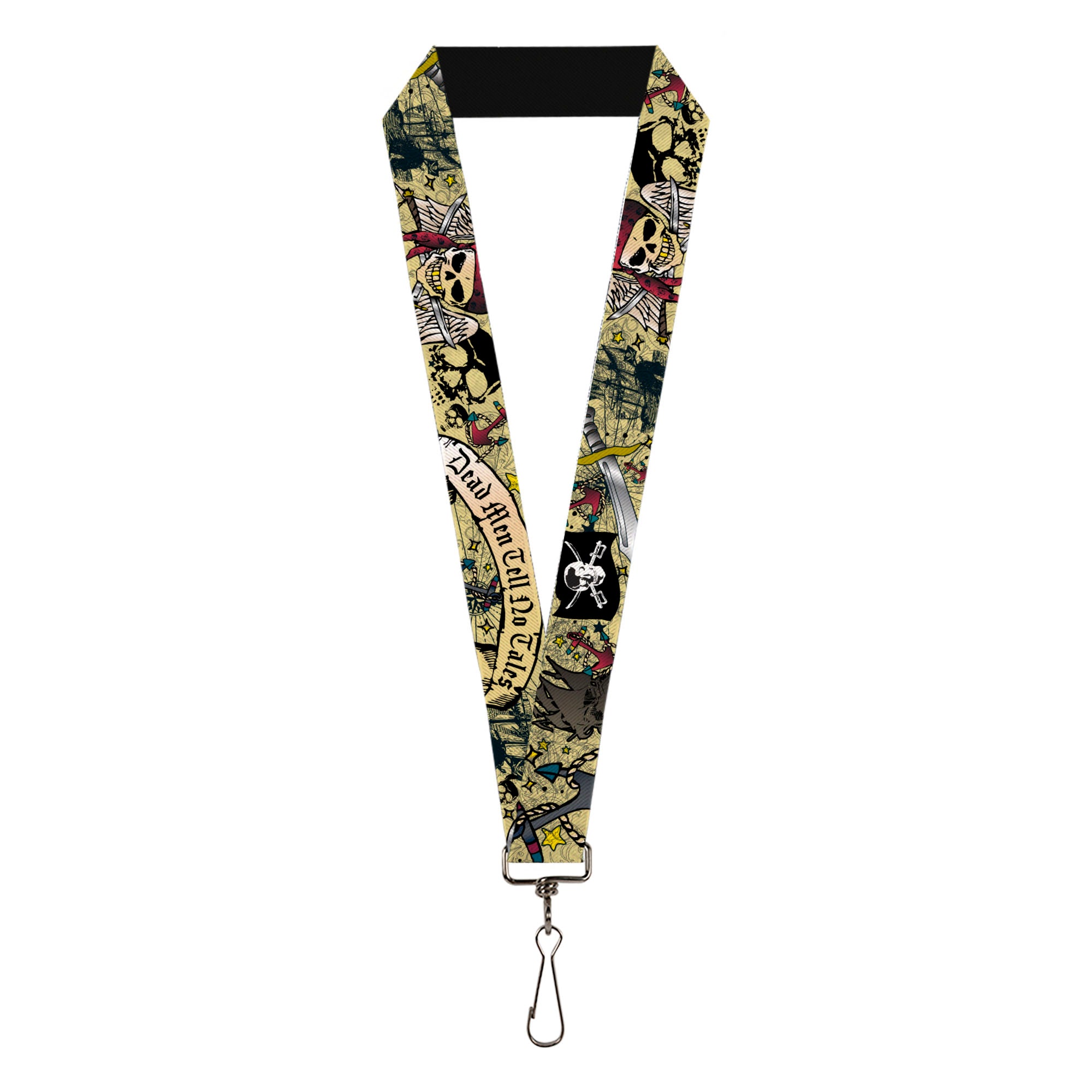 Lanyard - 1.0" - Dead Men Tell No Tales Tan Lanyards Buckle-Down
