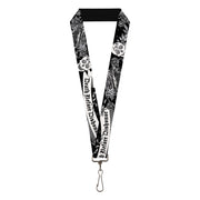 Lanyard - 1.0" - Death Before Dishonor Black White Lanyards Buckle-Down