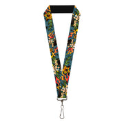 Lanyard - 1.0" - Death or Glory CLOSE-UP Gray Lanyards Buckle-Down