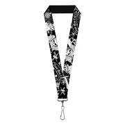 Lanyard - 1.0" - Dead Men Tell No Tales Black White Lanyards Buckle-Down