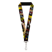 Lanyard - 1.0" - Dead Men Tell No Tales Black Lanyards Buckle-Down
