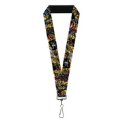 Lanyard - 1.0" - Dead Men Tell No Tales CLOSE-UP Tan Lanyards Buckle-Down