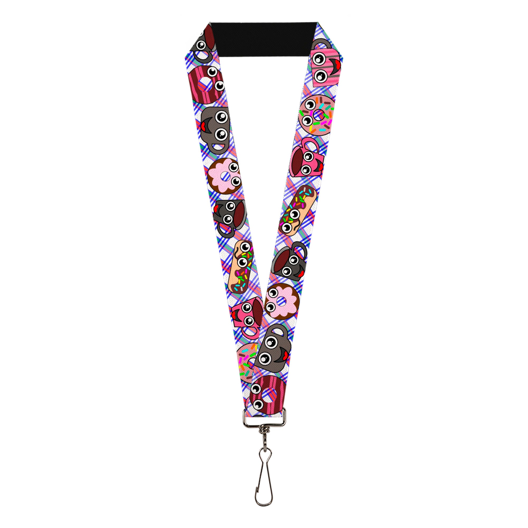Lanyard - 1.0" - Donuts & Coffee Cartoon Lanyards Buckle-Down