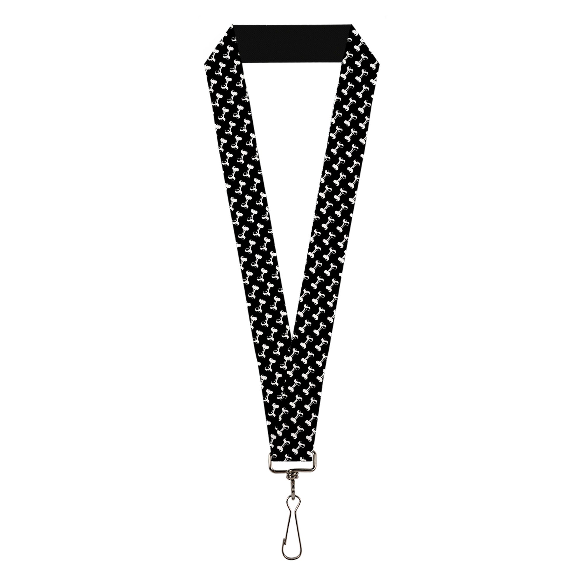 Lanyard - 1.0" - Dog Bone Black White Lanyards Buckle-Down