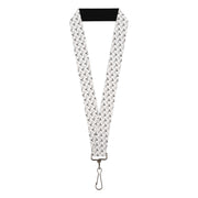 Lanyard - 1.0" - Dog Bone White Black Lanyards Buckle-Down