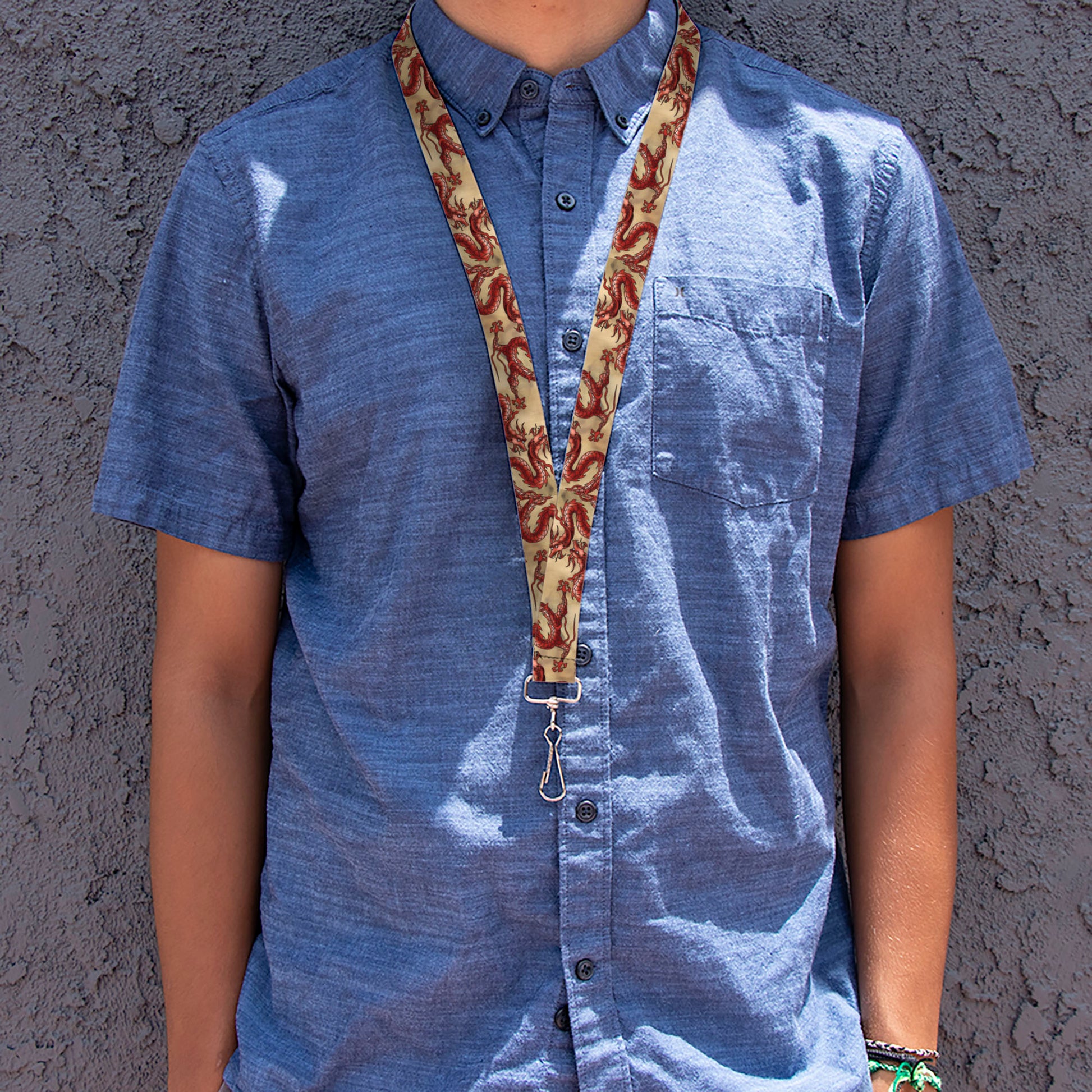 Lanyard - 1.0" - Dragons Tan Lanyards Buckle-Down