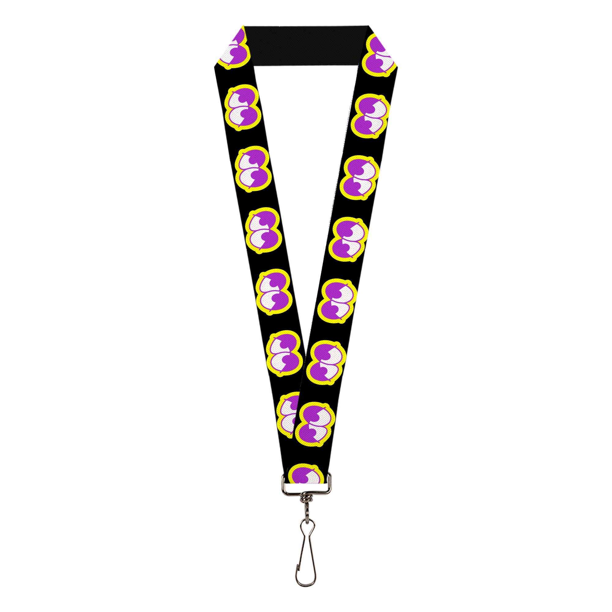 Lanyard - 1.0" - Dopey Eyes Black Yellow Purple Lanyards Buckle-Down