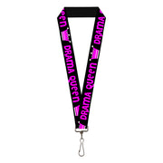 Lanyard - 1.0" - DRAMA QUEEN Black Fuchsia Lanyards Buckle-Down