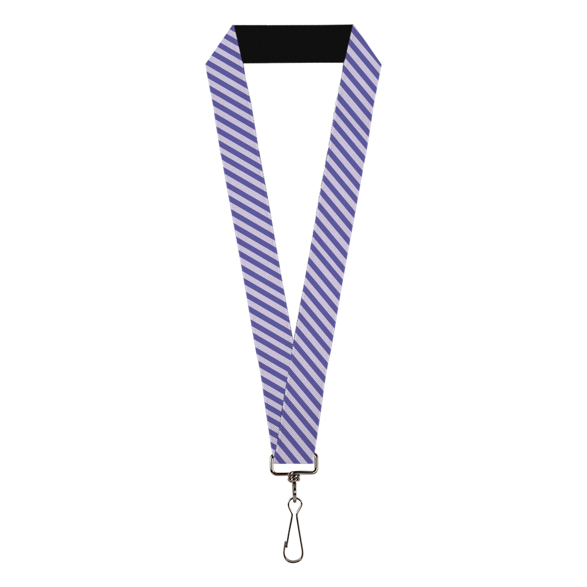Lanyard - 1.0" - Diagonal Stripes Pastel Blues Lanyards Buckle-Down