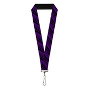 Lanyard - 1.0" - Diagonal Stripes Purples Lanyards Buckle-Down