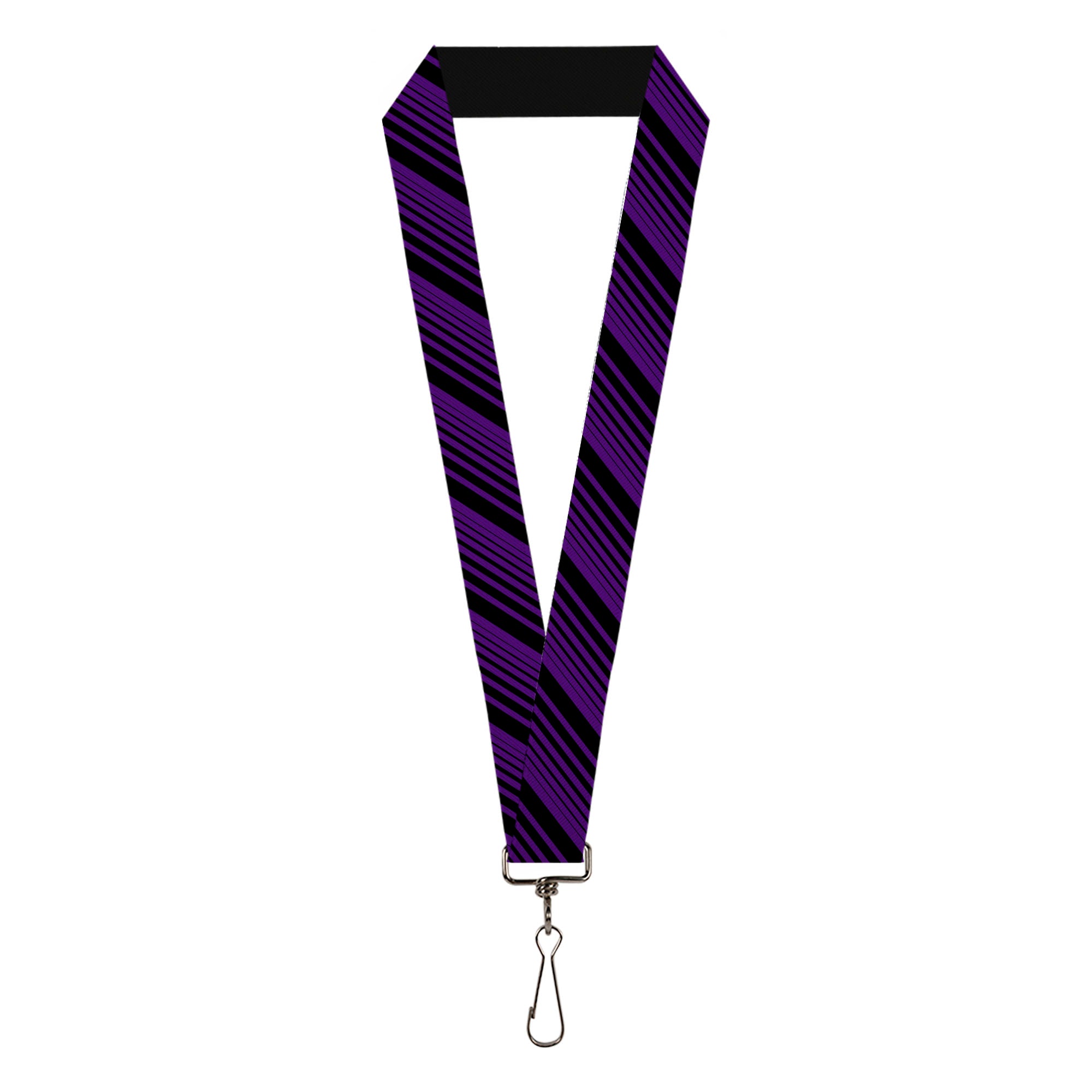 Lanyard - 1.0" - Diagonal Stripes Purples Lanyards Buckle-Down