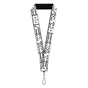 Lanyard - 1.0" - Dominos Black White Black Lanyards Buckle-Down