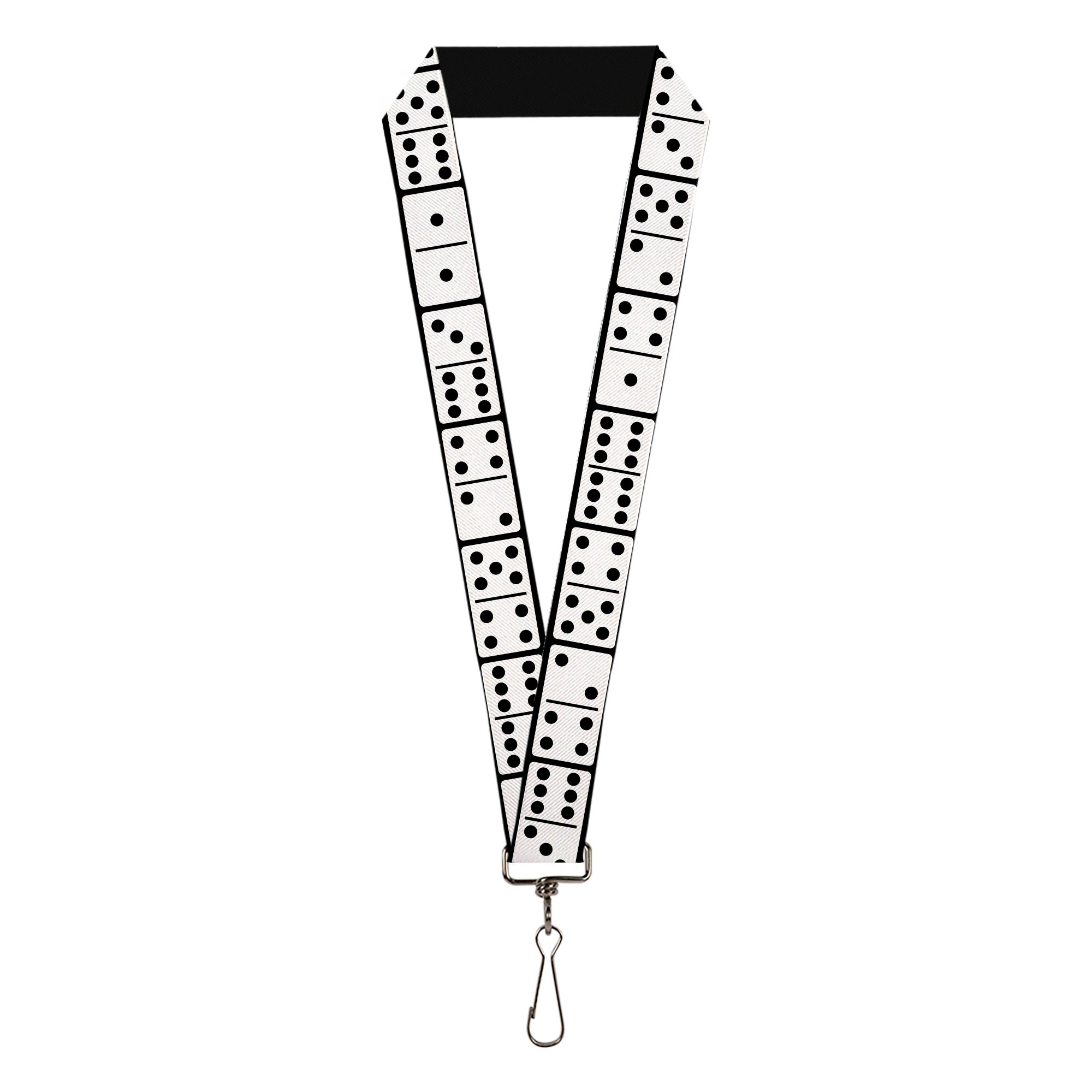 Lanyard - 1.0" - Dominos Black White Black Lanyards Buckle-Down