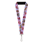 Lanyard - 1.0" - Donuts & Coffee Cartoon2 Lanyards Buckle-Down