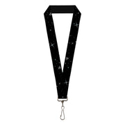 Lanyard - 1.0" - Deep Space Black White Lanyards Buckle-Down