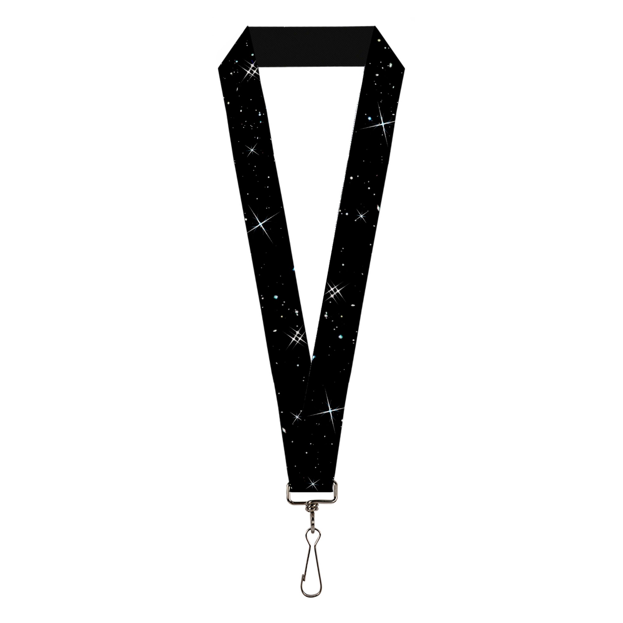 Lanyard - 1.0" - Deep Space Black White Lanyards Buckle-Down