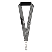 Lanyard - 1.0" - Eighties 7 Black White Lanyards Buckle-Down