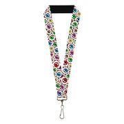 Lanyard - 1.0" - Eyeballs Stacked Lanyards Buckle-Down