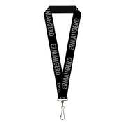 Lanyard - 1.0" - ERMAHGERD! Black Gray Lanyards Buckle-Down