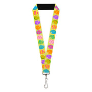 Lanyard - 1.0" - Easter Eggs Decorated Eggs Yellow/Multi Color Lanyards Buckle-Down