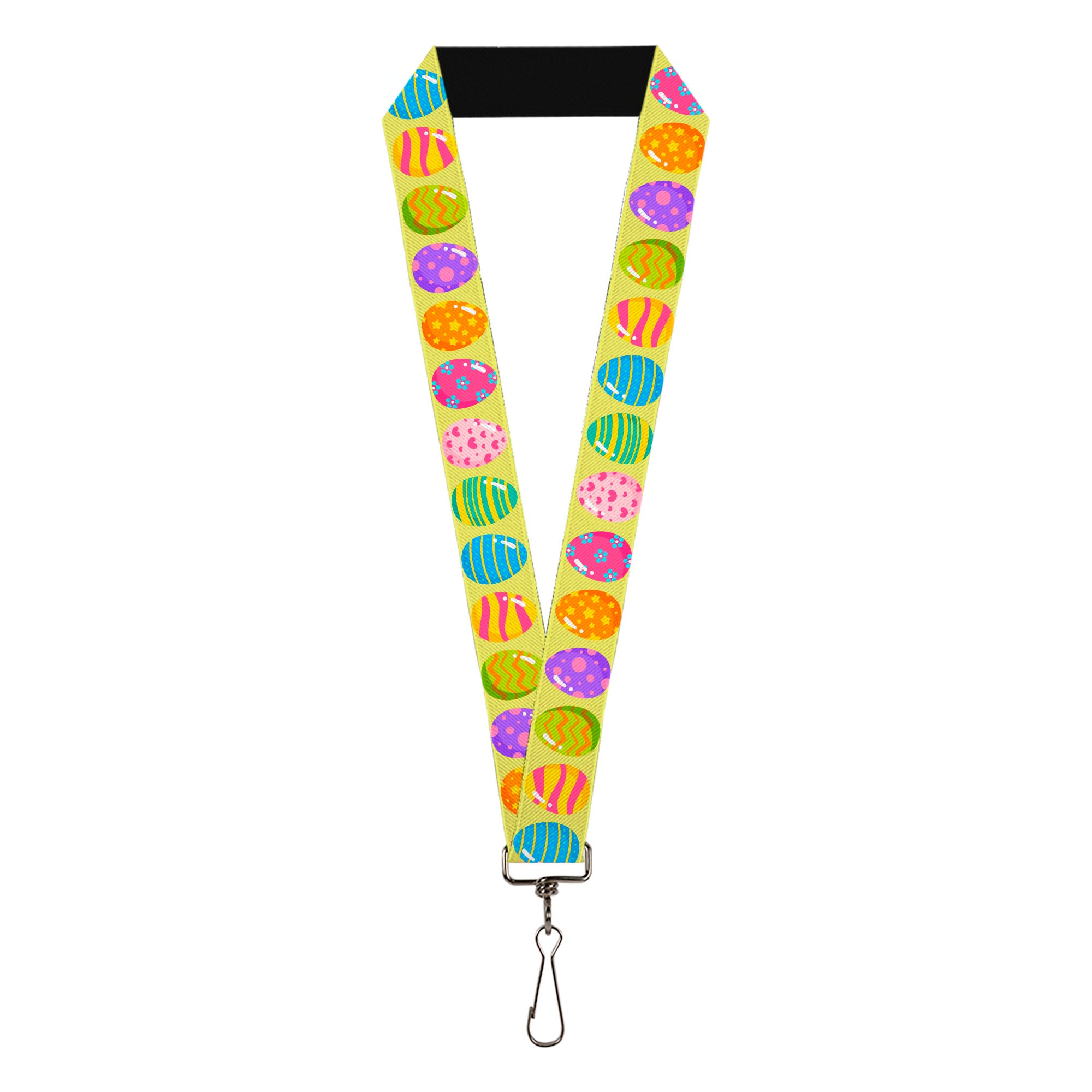 Lanyard - 1.0" - Easter Eggs Decorated Eggs Yellow/Multi Color Lanyards Buckle-Down