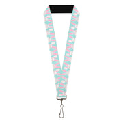Lanyard - 1.0" - Easter Bunnies Smiling Sky Blue Lanyards Buckle-Down