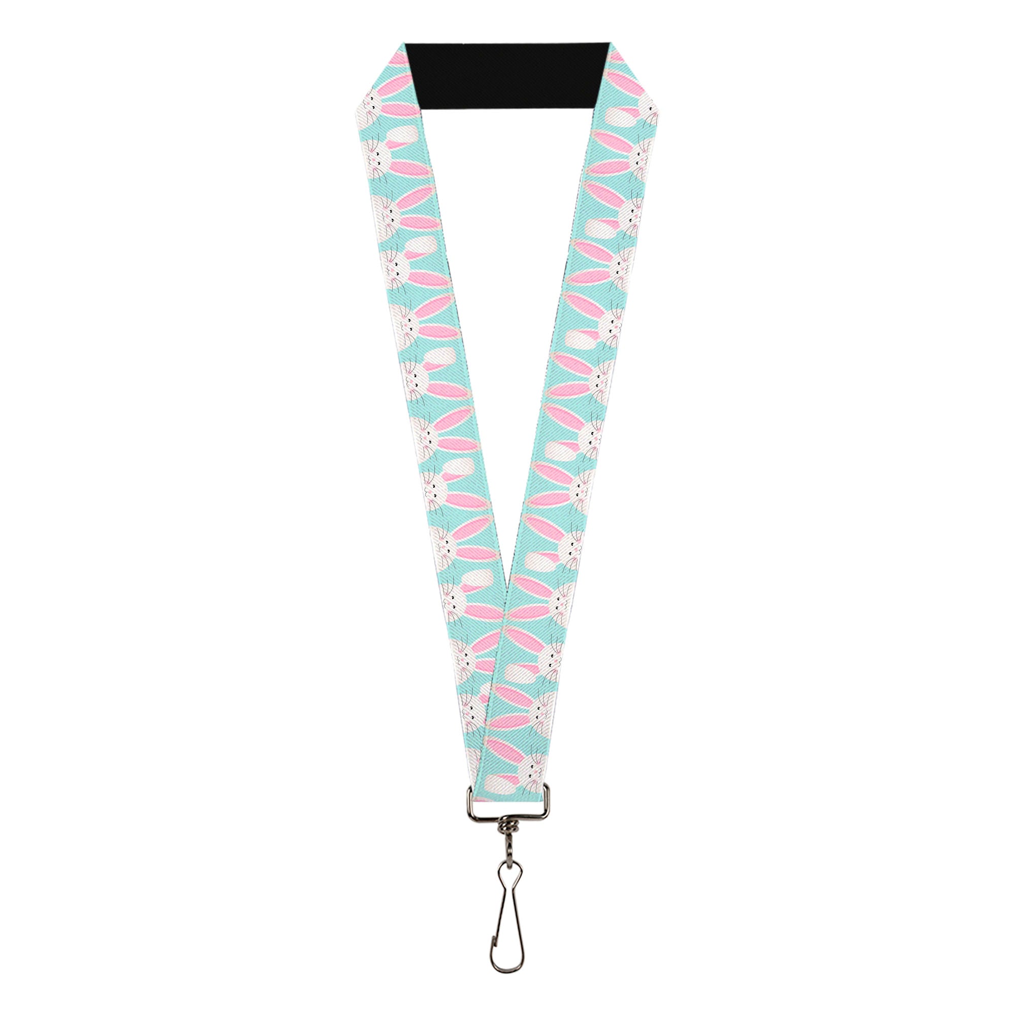 Lanyard - 1.0" - Easter Bunnies Smiling Sky Blue Lanyards Buckle-Down