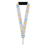 Lanyard - 1.0" - Easter Chicks and Eggs Lavender Lanyards Buckle-Down