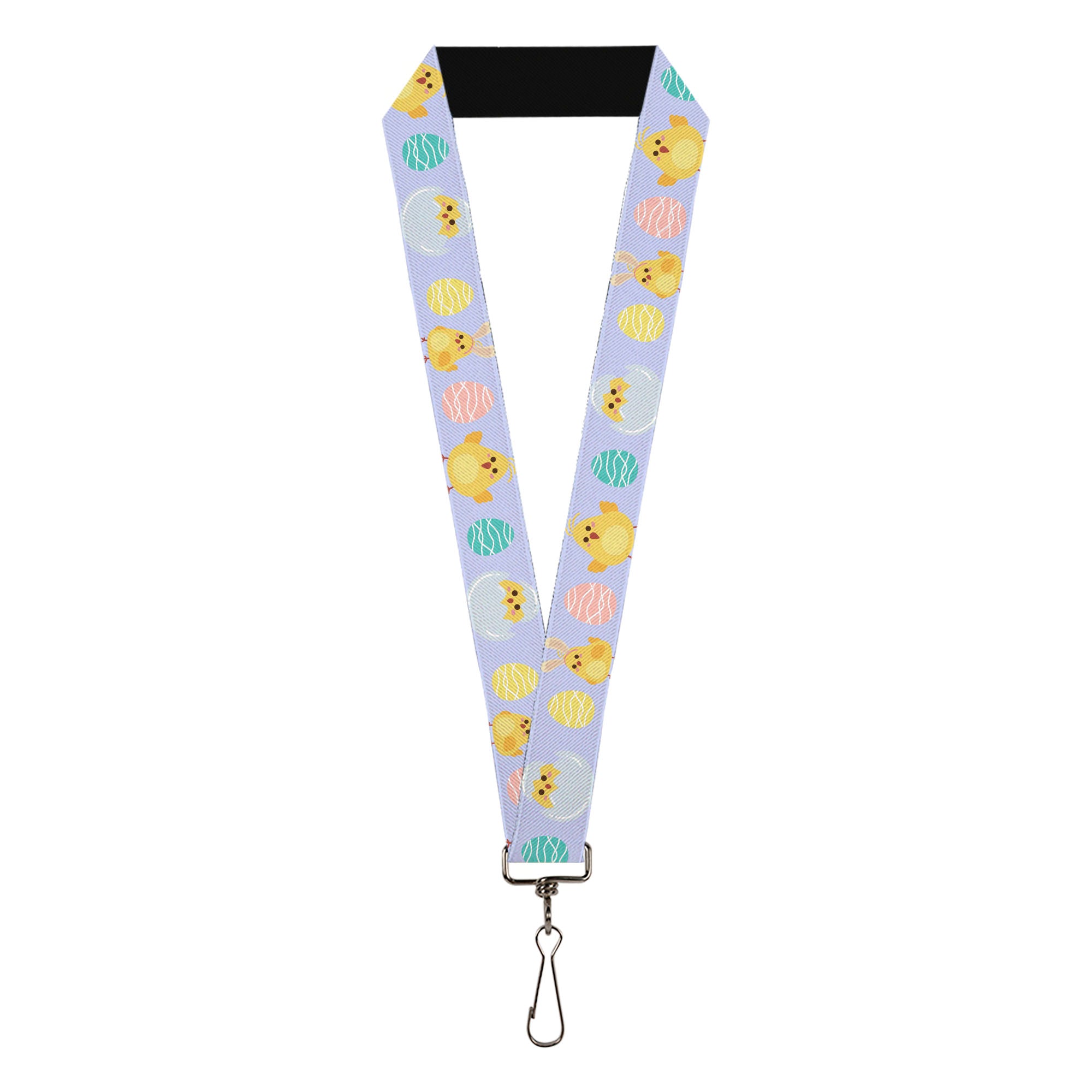 Lanyard - 1.0" - Easter Chicks and Eggs Lavender Lanyards Buckle-Down