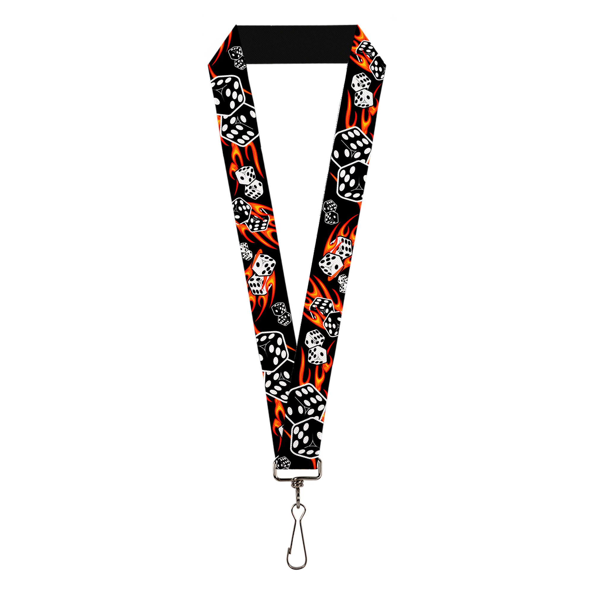 Lanyard - 1.0" - Flaming Dice Lanyards Buckle-Down