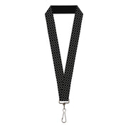 Lanyard - 1.0" - Fishnet Stocking Black White Lanyards Buckle-Down
