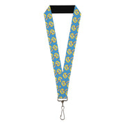 Lanyard - 1.0" - Fist Pump Baby Blue Yellow Lanyards Buckle-Down