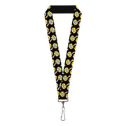 Lanyard - 1.0" - Fist Pump Black Yellow Lanyards Buckle-Down
