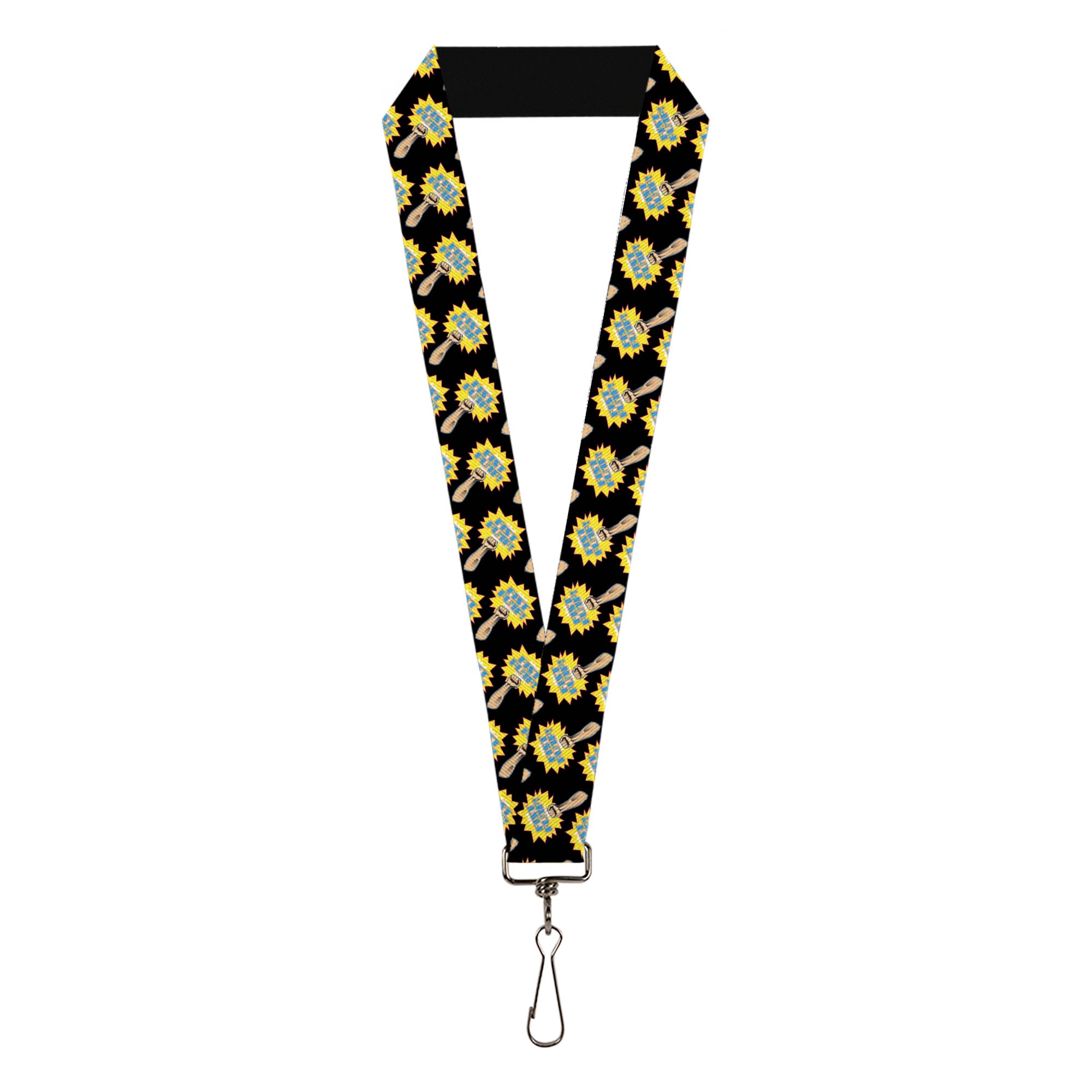 Lanyard - 1.0" - Fist Pump Black Yellow Lanyards Buckle-Down