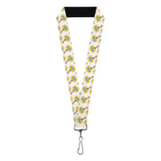 Lanyard - 1.0" - Fist Pump White Yellow Lanyards Buckle-Down