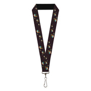 Lanyard - 1.0" - Flying Mallards Burgundy Lanyards Buckle-Down