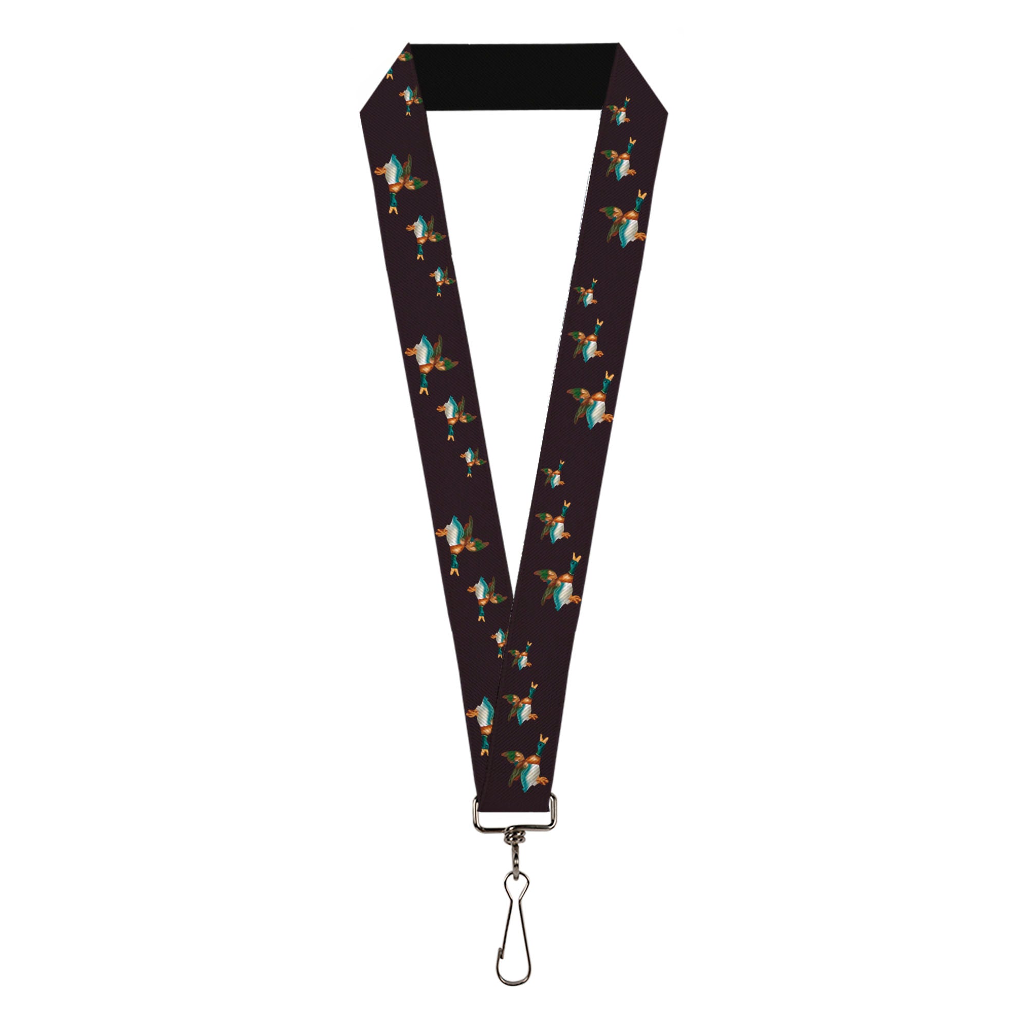 Lanyard - 1.0" - Flying Mallards Burgundy Lanyards Buckle-Down