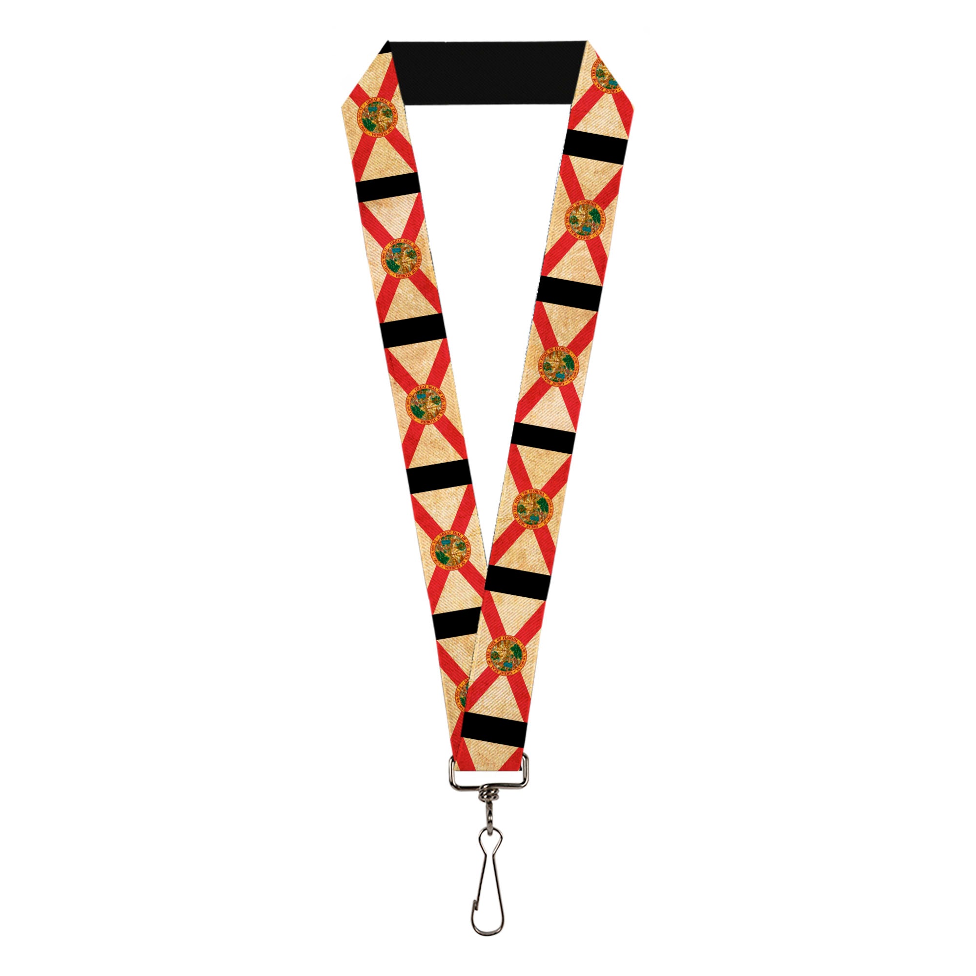 Lanyard - 1.0" - Florida Flags Black Lanyards Buckle-Down