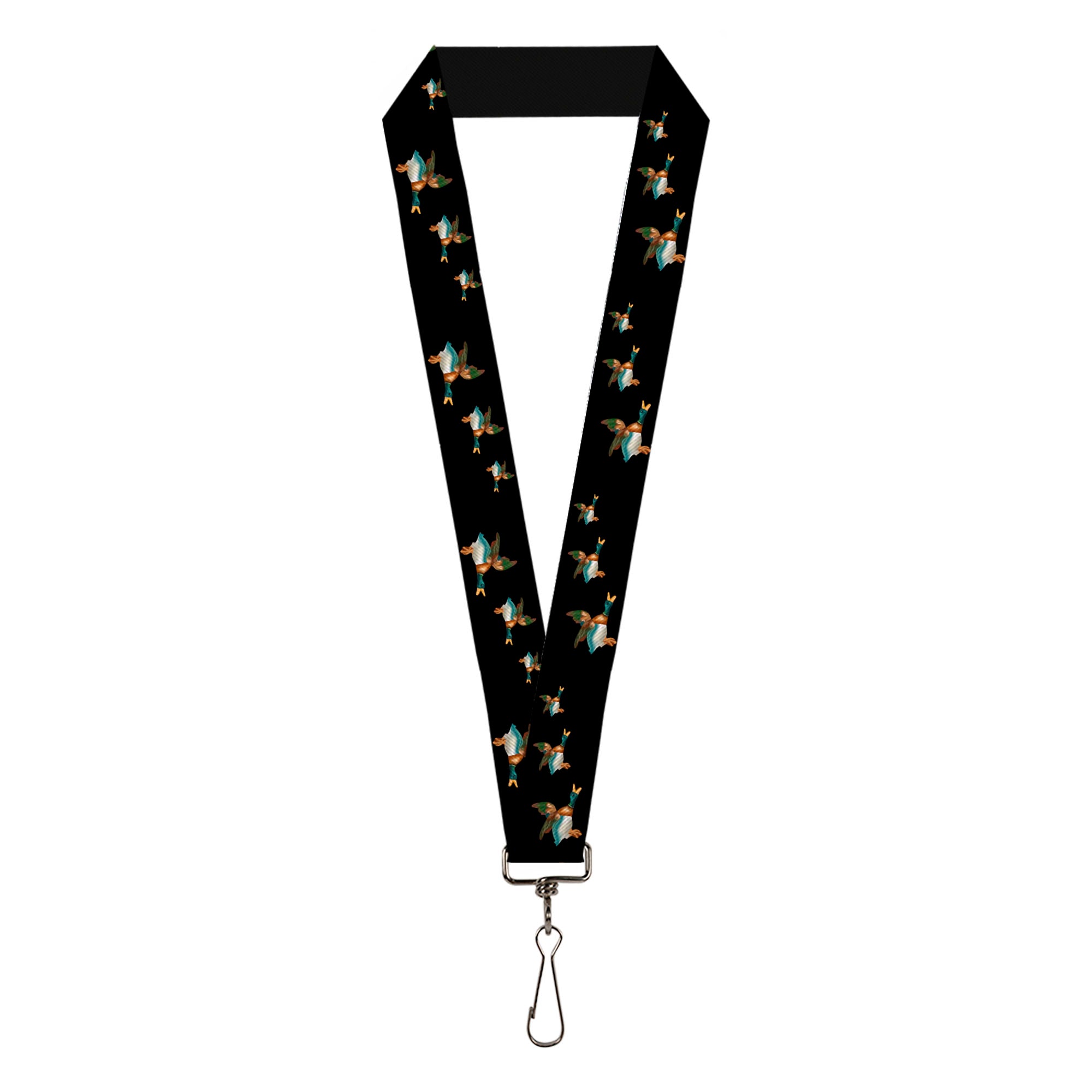 Lanyard - 1.0" - Flying Mallards Black Lanyards Buckle-Down