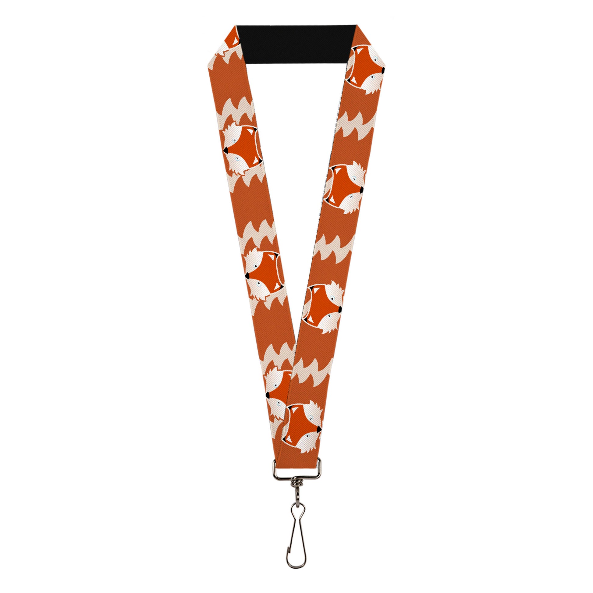 Lanyard - 1.0" - Fox Face Tail Orange Natural Lanyards Buckle-Down