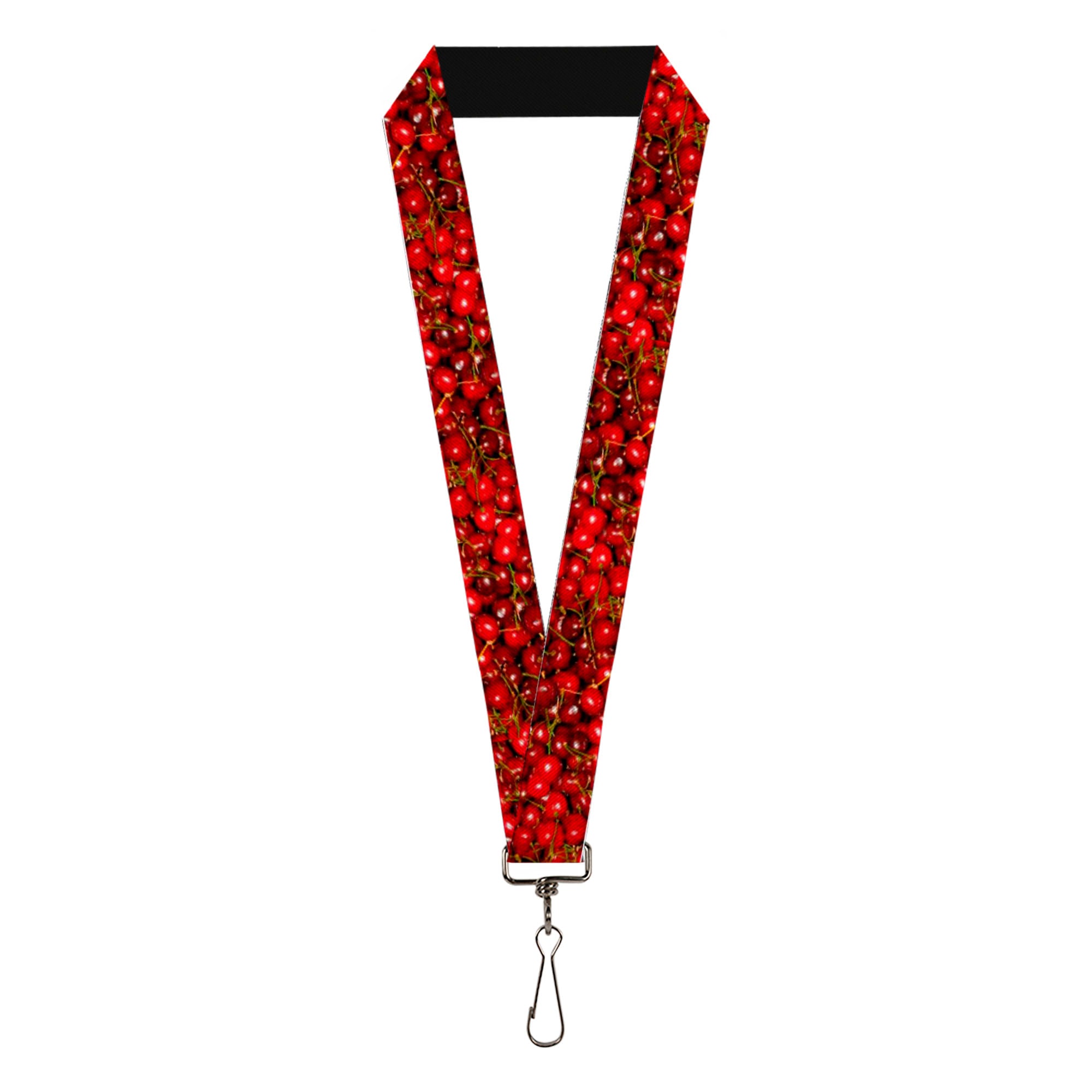 Lanyard - 1.0" - Fresh Cherries Stacked Lanyards Buckle-Down