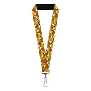 Lanyard - 1.0" - Fox Face Scattered Warm Olive2 Lanyards Buckle-Down