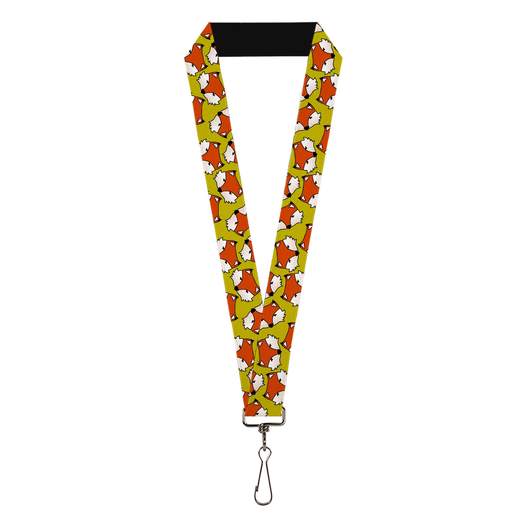 Lanyard - 1.0" - Fox Face Scattered Warm Olive2 Lanyards Buckle-Down
