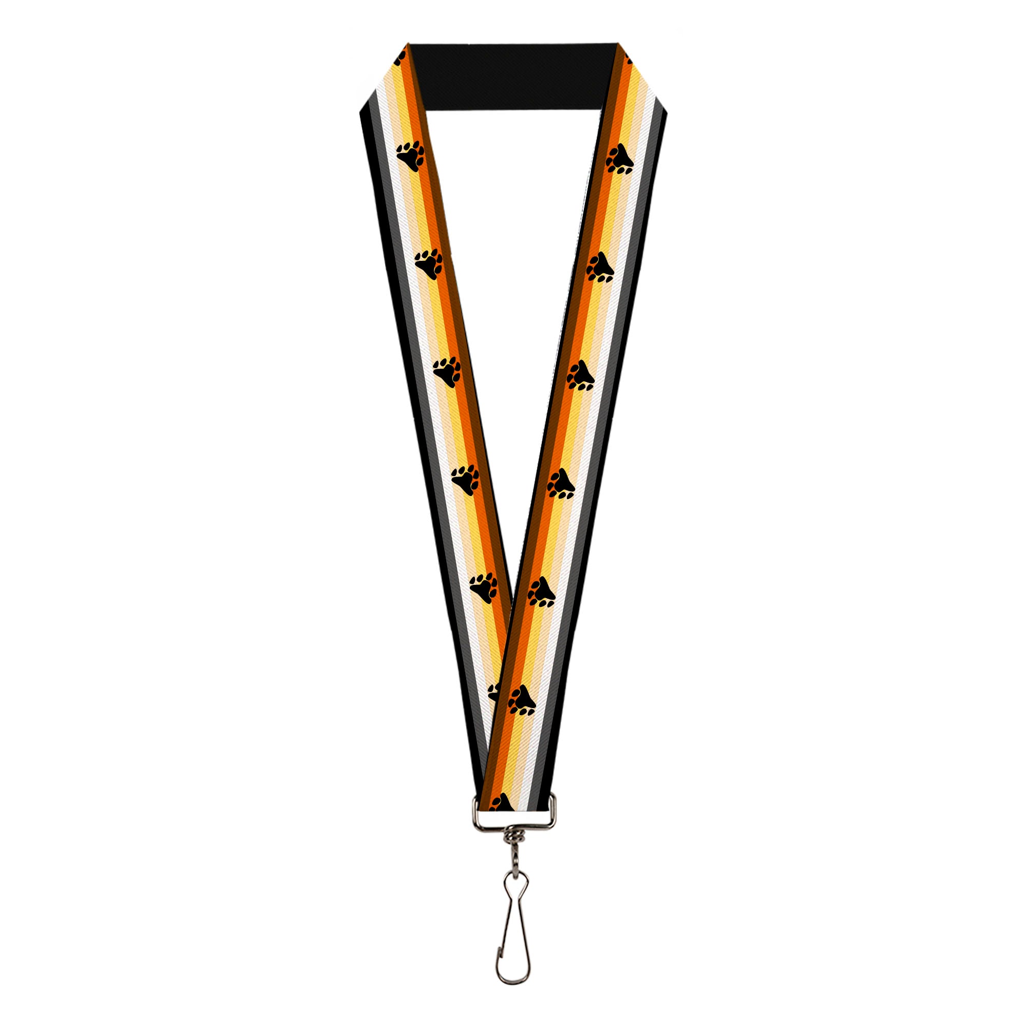 Lanyard - 1.0" - Flag Bear Pride2 Black/Brown/Orange/Yellow/Tan/White/Gray/Black Lanyards Buckle-Down