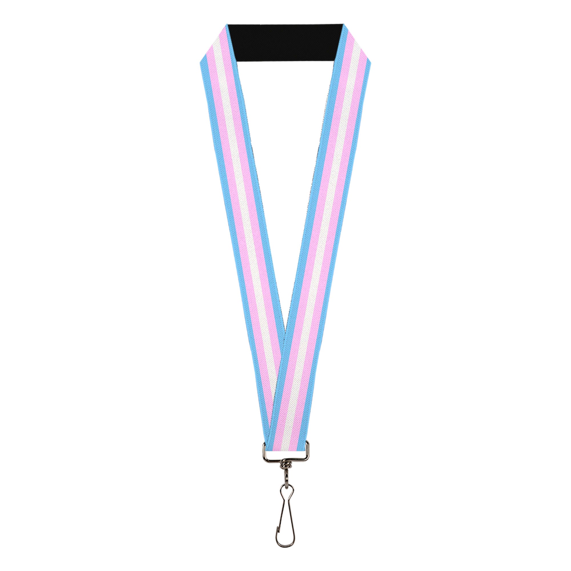 Lanyard - 1.0" - Flag Transgender Baby Blue Baby Pink White Lanyards Buckle-Down