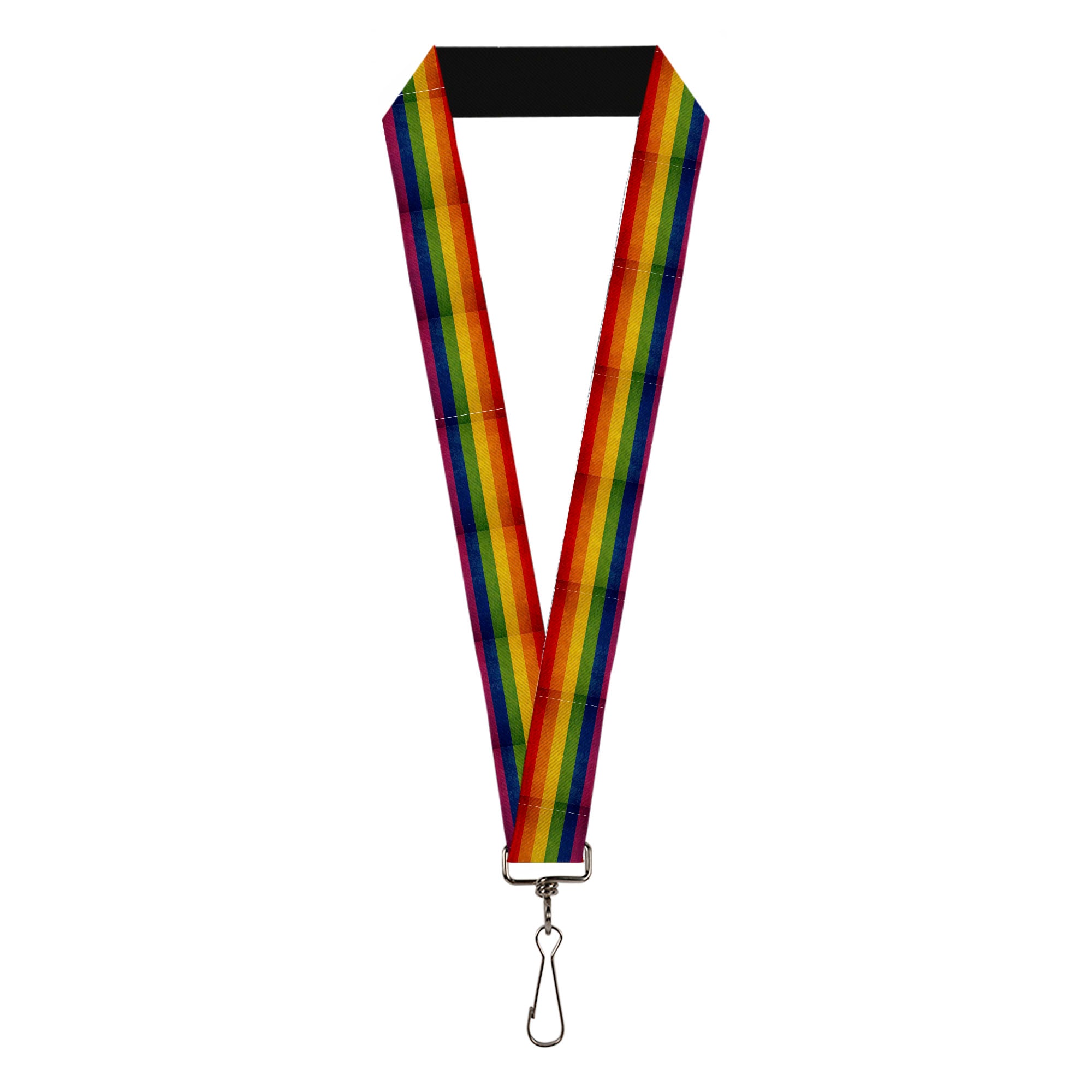 Lanyard - 1.0" - Flag Pride Distressed Rainbow Lanyards Buckle-Down