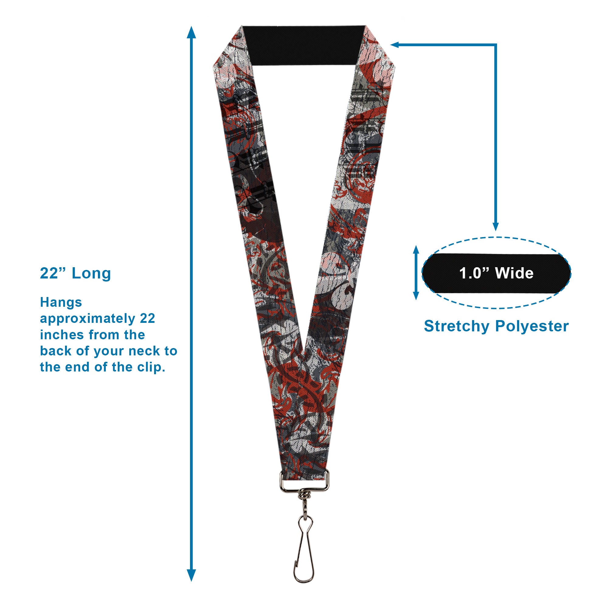Lanyard - 1.0" - Gothic 3 Lanyards Buckle-Down