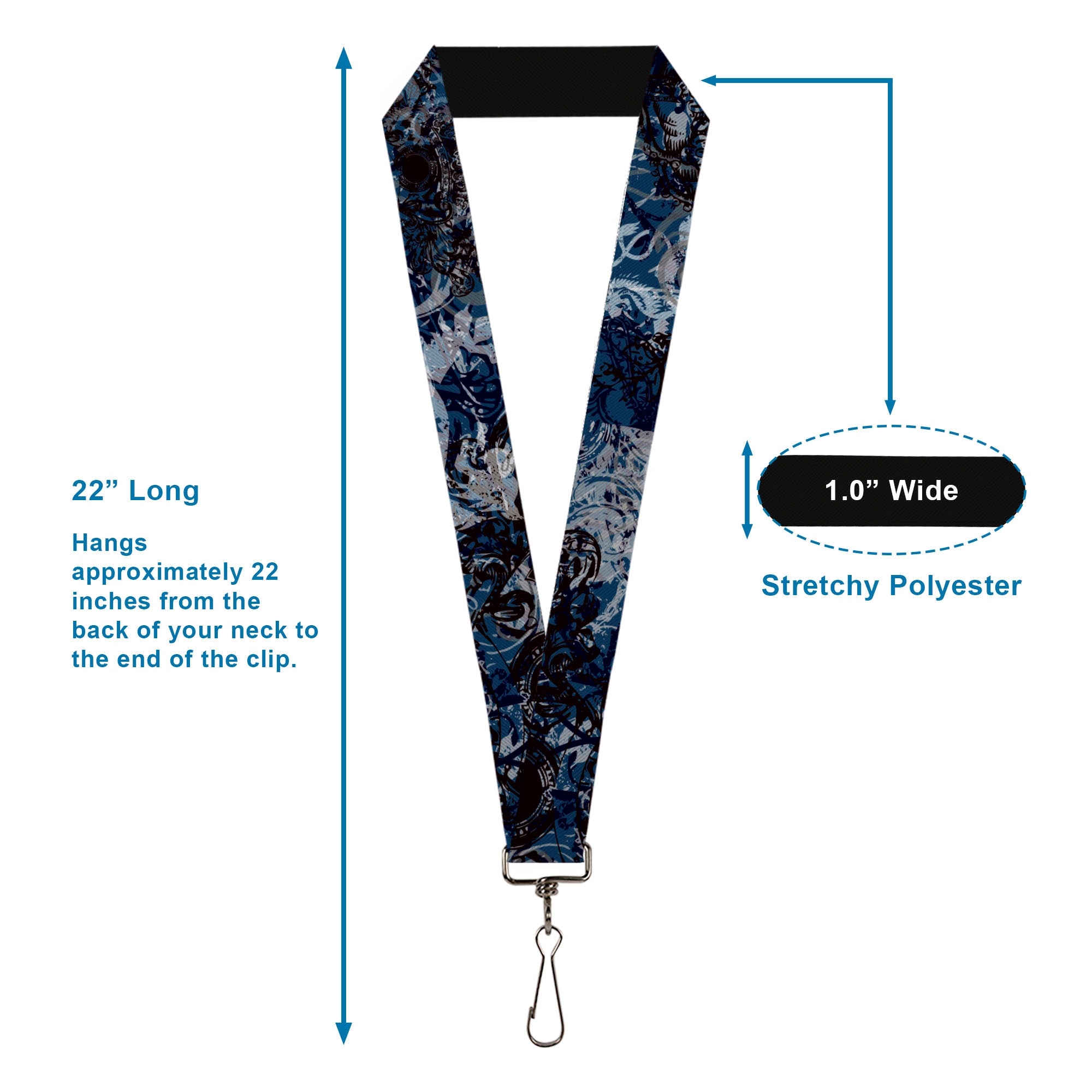 Lanyard - 1.0" - Gothic 5 Lanyards Buckle-Down